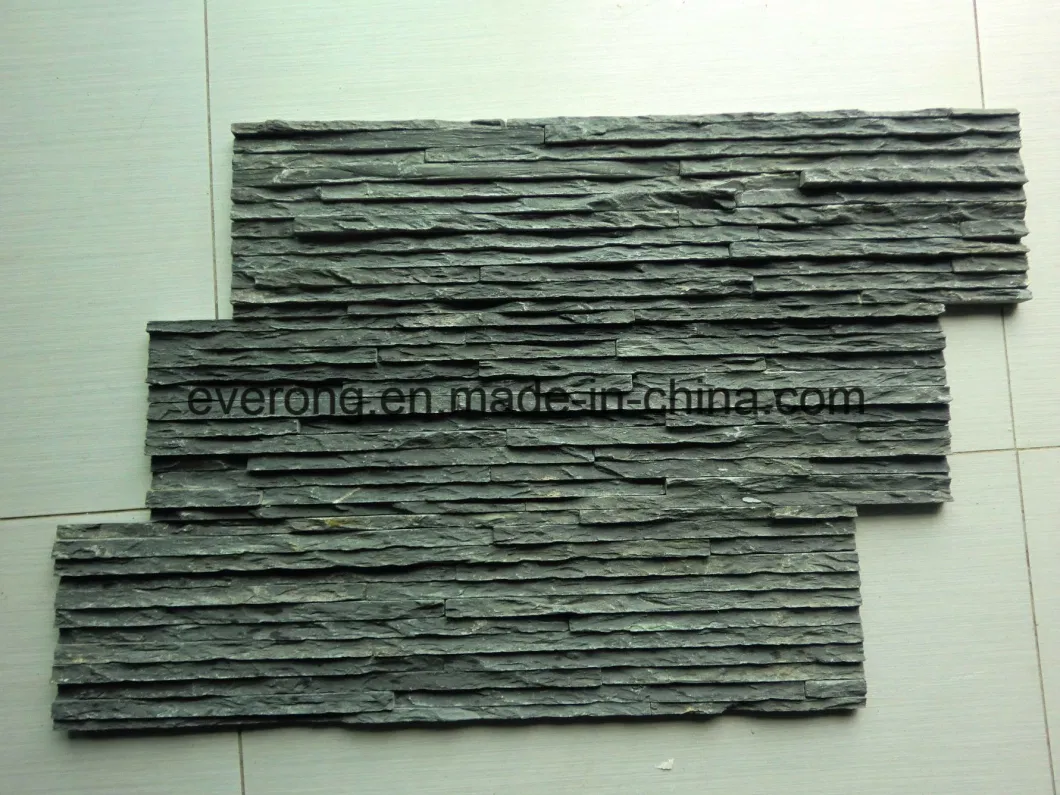 Small Strip Pink Slate Stacked Ledge Culture Slate for Wall Cladding 