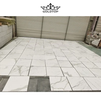 Plancher en marbre gris en pierre naturelle Calacatta blanc/mur/plancher/mosaïque/dalle de pavage/tuile pour le projet