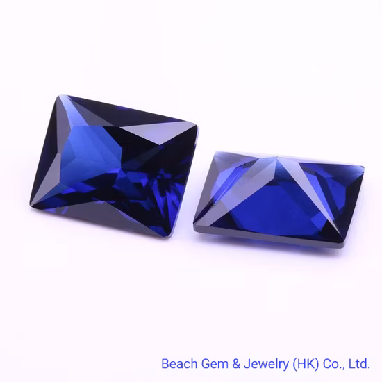 Saphir synthétique 34 #, pierre à facettes ample en forme d'octogone pour la création de bijoux